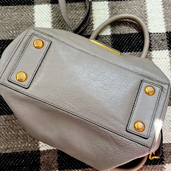 Marc by Marc Jacobs Too Hot To Handle Pebble Leather Bag Grey/ Taupe - Picture 7 of 8